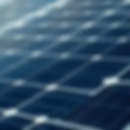 Solar panel close-up showing photovoltaic cells