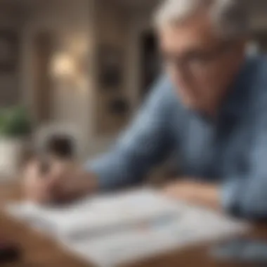 Evaluating Financial Goals for Retirement A thoughtful individual assessing financial goals