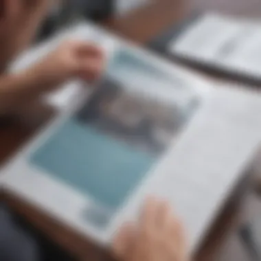 A close-up of an individual reviewing a comprehensive training program brochure.