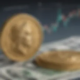 Graph showing historical exchange rate trends between USD and EUR