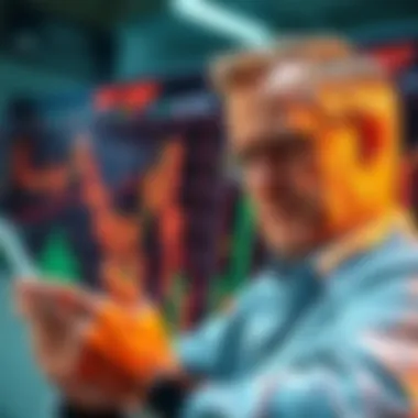 Investor analyzing bond market trends