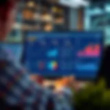 Financial software interface showcasing data analysis tools