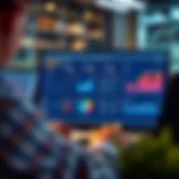 Financial software interface showcasing data analysis tools