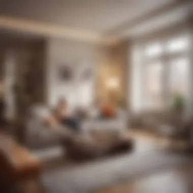 Embracing Comfort in Apartment Interiors A cozy living space in a stylish apartment
