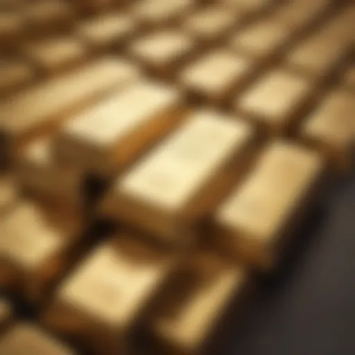 Golden bars stacked elegantly