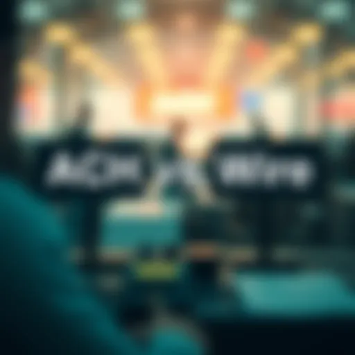 Visual comparison of ACH vs Wire Transfers