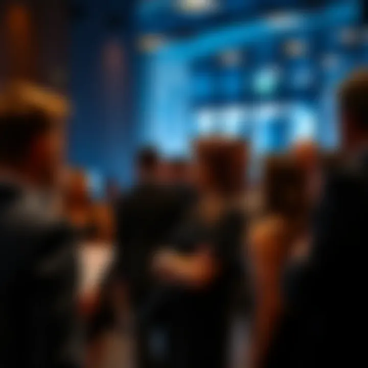 A professional networking event in finance