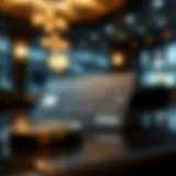 Elegant credit card in a luxurious setting