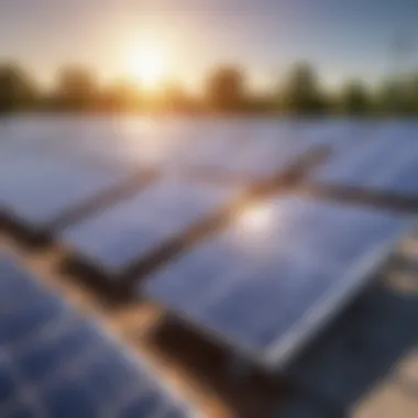 Harnessing Energy from Sunlight Illustration of solar panels harnessing sunlight