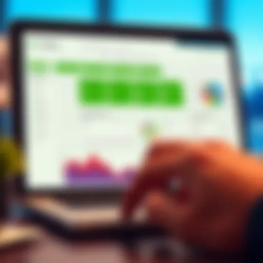 H&R Block Online Dashboard Illustration showcasing H&R Block's online dashboard for small business management.