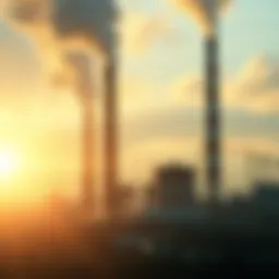 A visual representation of pollution caused by industrial activities