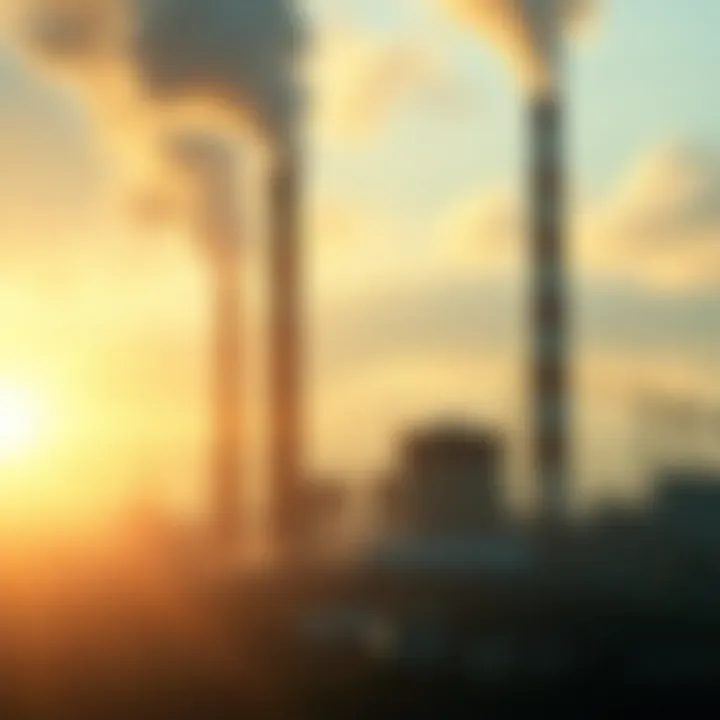 A visual representation of pollution caused by industrial activities