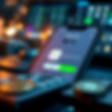 Cryptocurrency wallet interface showcasing Apple Pay integration