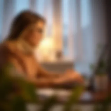 Effortless Online Mortgage Application Experience A seamless online experience with mortgage application on a laptop