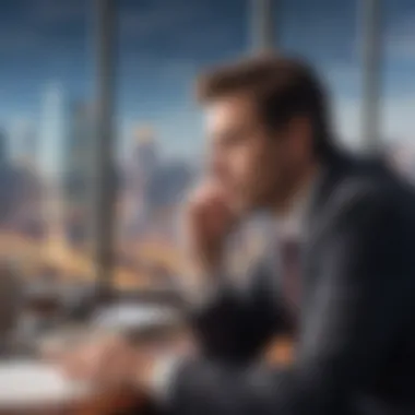 Contemplating Career Options A thoughtful individual contemplating career options