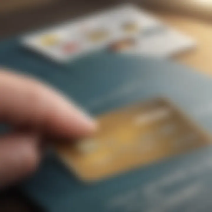 An individual reviewing credit card terms and conditions