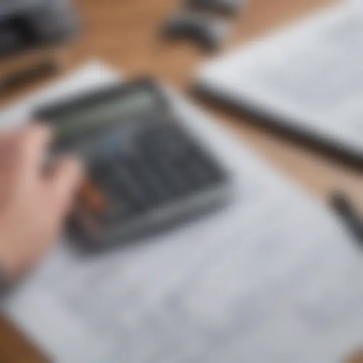 Financial documents and a calculator on a table