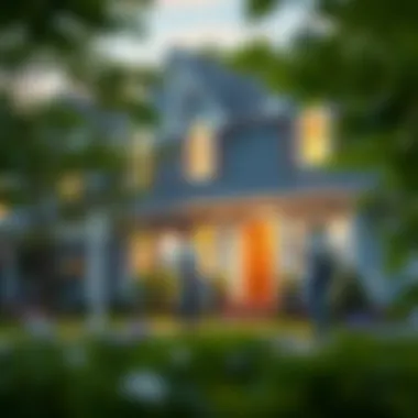 An illustration of homeowners engaging in marketing strategies for their property