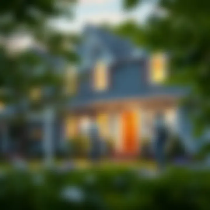 An illustration of homeowners engaging in marketing strategies for their property