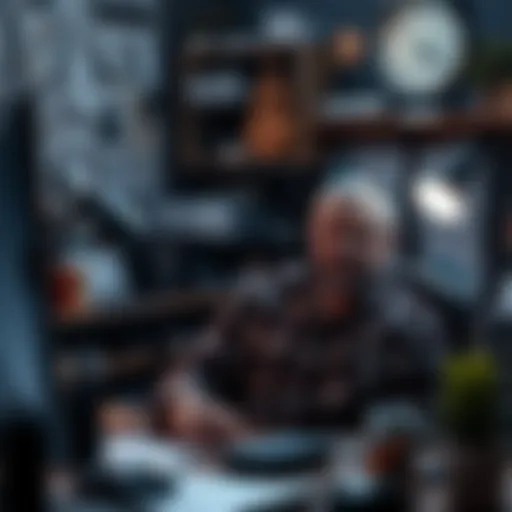 A creative workspace with freelance tools