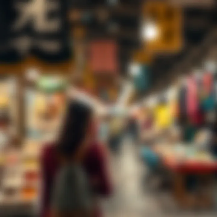 Engaging in Local Market Opportunities A bustling marketplace filled with vendors