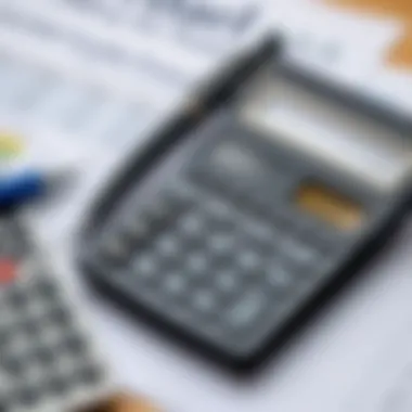 Tools for Personal Finance Management Calculator with financial documents illustrating personal finance management