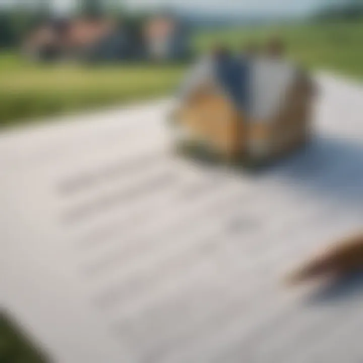 Close-up of a mortgage agreement document