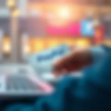 Digital Transaction with PayPal Credit Visualization of a digital transaction using PayPal Credit